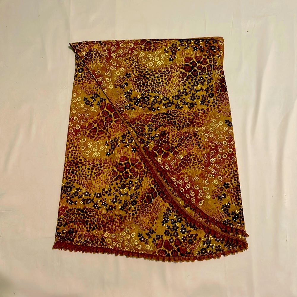 Vintage 90’s Mini Cheetah Print wrap skirt size small